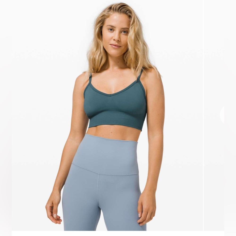 Lululemon Ebb to Street bra desert teal